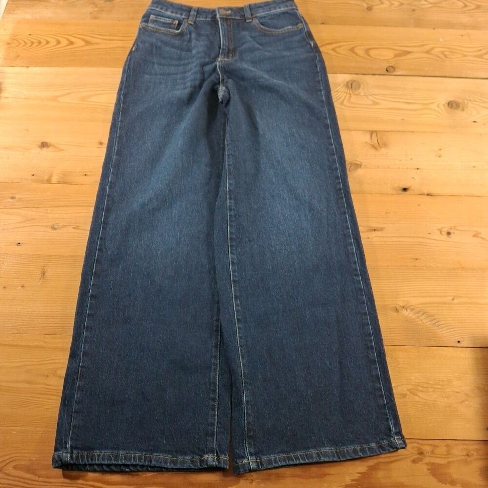 Time And Tr I e Wide Leg Baggu Skater Womrns 6 Blue Jeans
